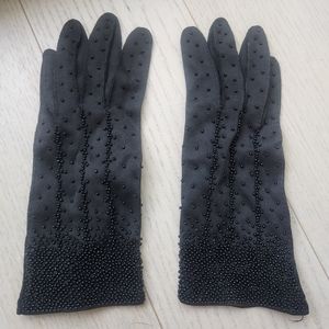 Black beaded glove